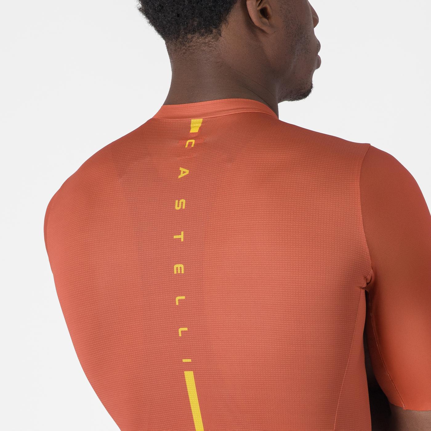 Maillot CASTELLI DRITTONE LOGO Manches Courtes Paprika - Image 4