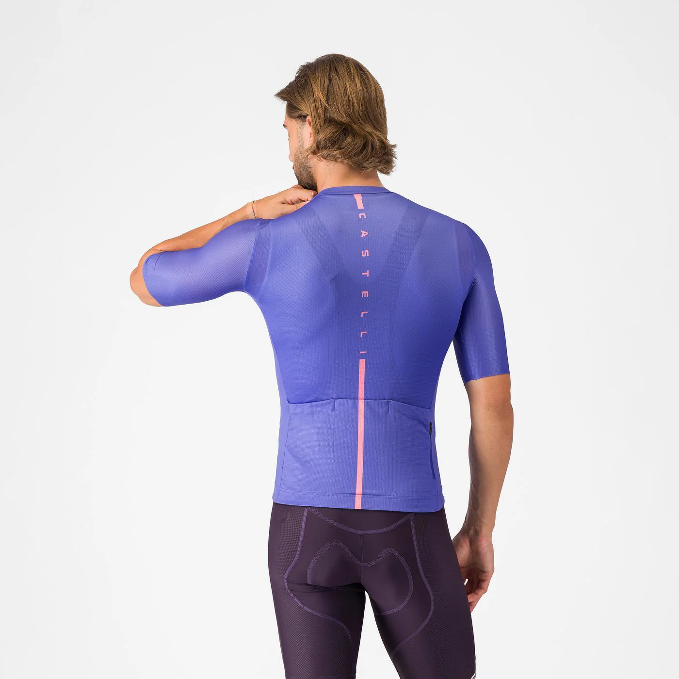 Maillot CASTELLI DRITTONE LOGO Manches Courtes Violet - Image 2