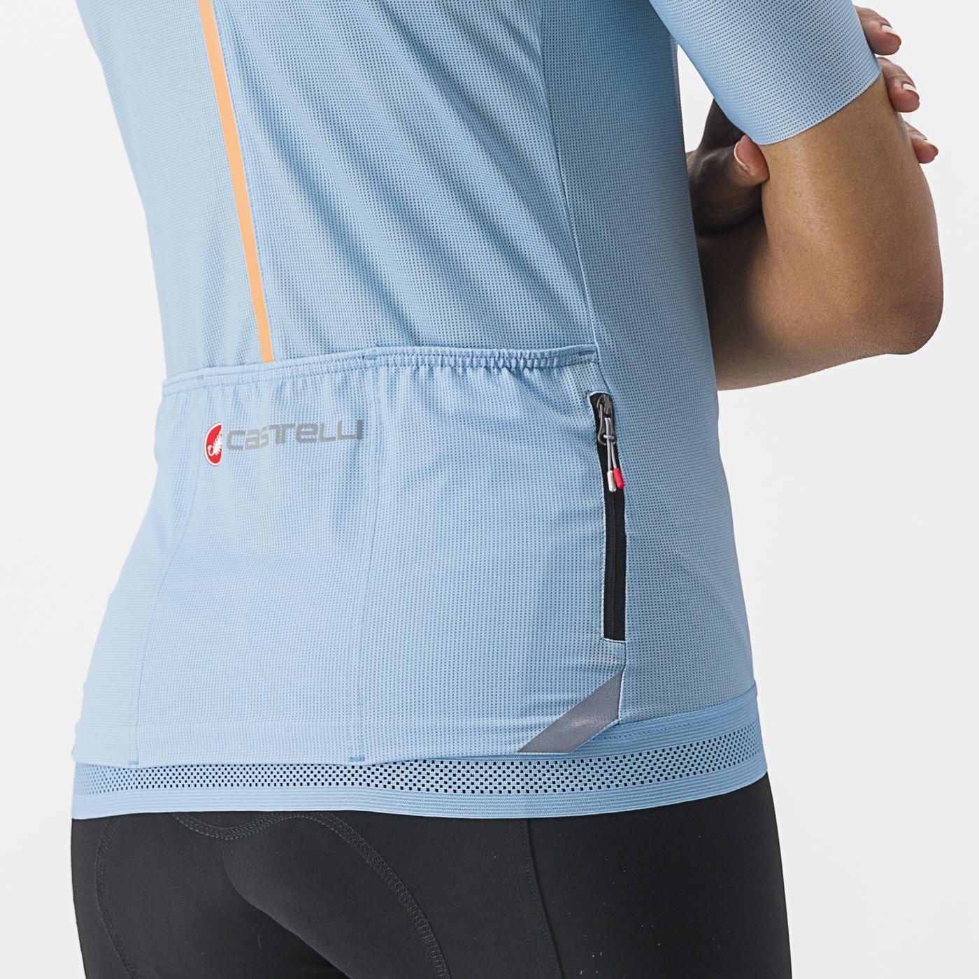 Maillot CASTELLI ENDURANCE W Femme Manches Courtes Bleu - Image 4