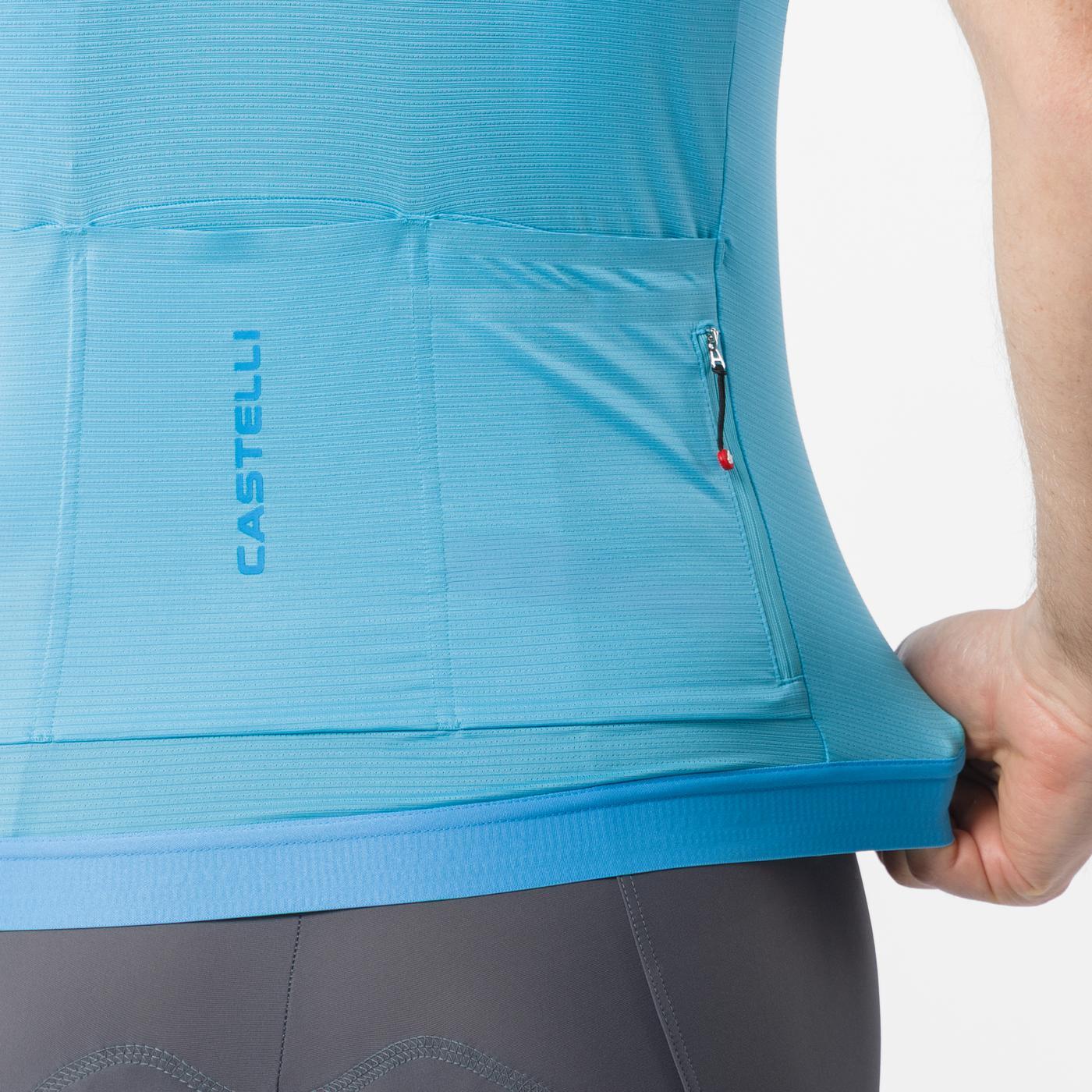 Maillot CASTELLI ESPRESSO 2 Manches Courtes Turquoise - Image 4