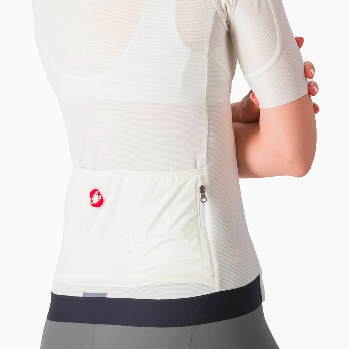 Maillot CASTELLI ESPRESSO Femme Manches Courtes Ivoire/Noir - Image 6