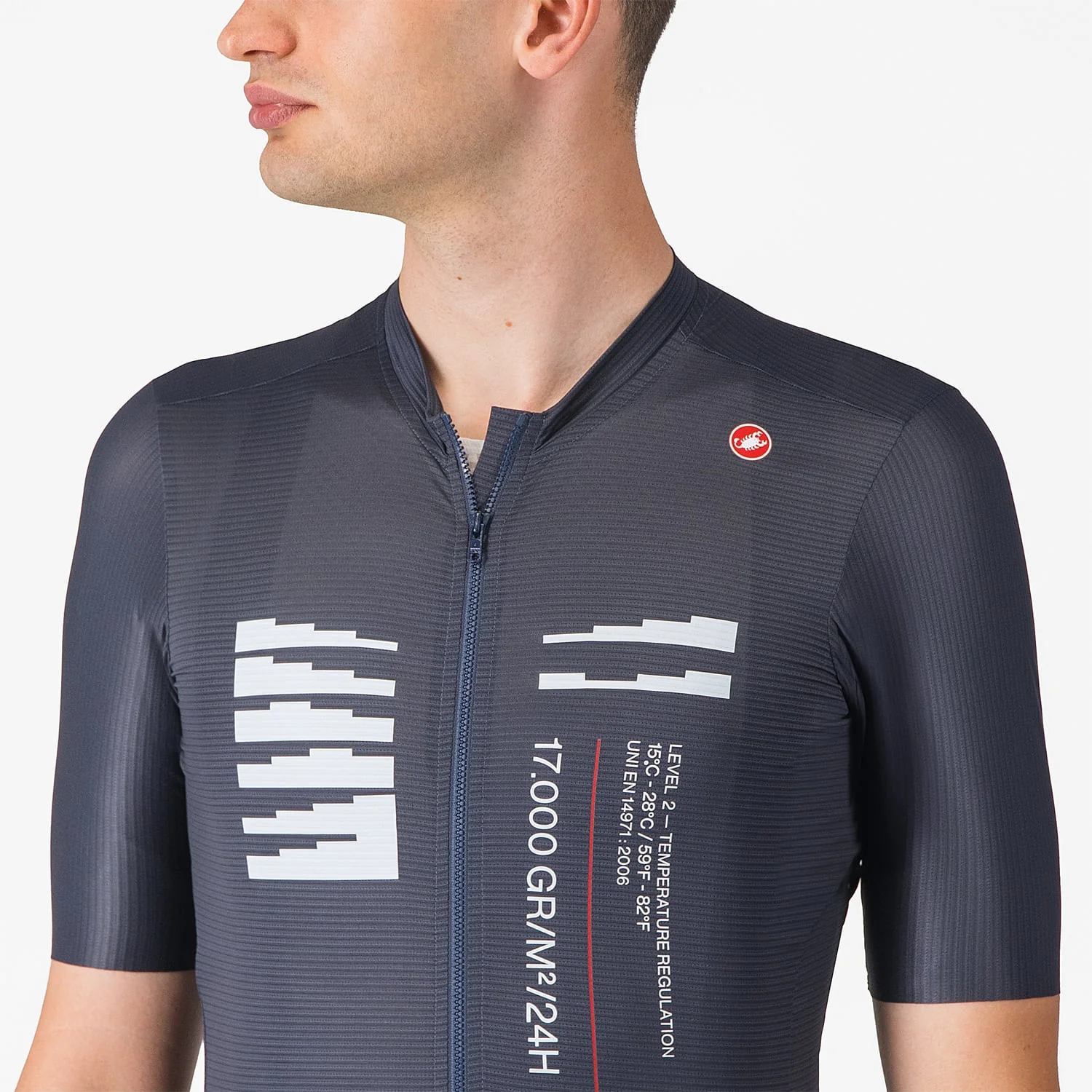 Maillot CASTELLI ESPRESSO R--A/D Manches Courtes Bleu - Image 4