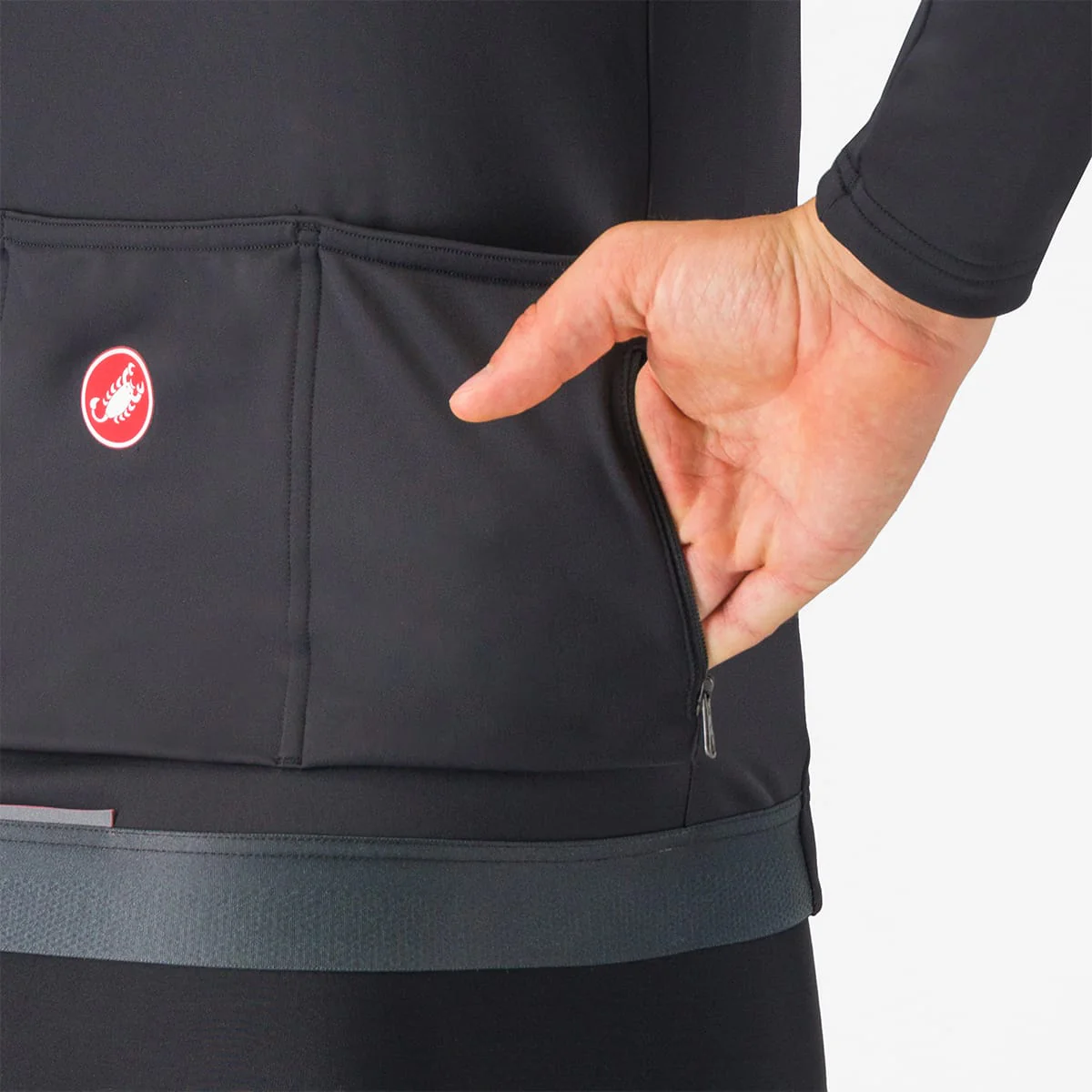Maillot CASTELLI ESPRESSO THERMAL Manches Longues Noir - Image 6