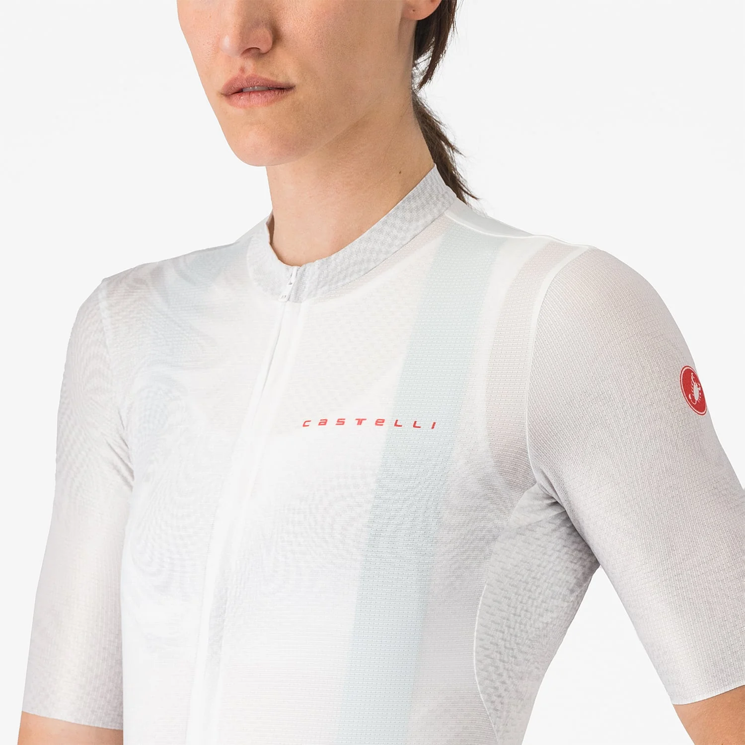 Maillot CASTELLI FANTASIA Femme Manches Courtes Blanc - Image 6