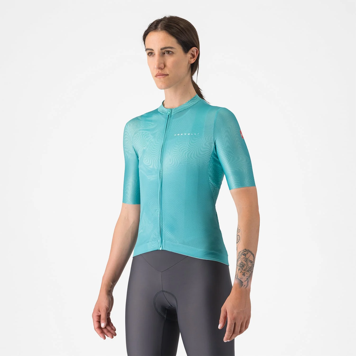 Maillot CASTELLI FANTASIA Femme Manches Courtes Turquoise - Image 5