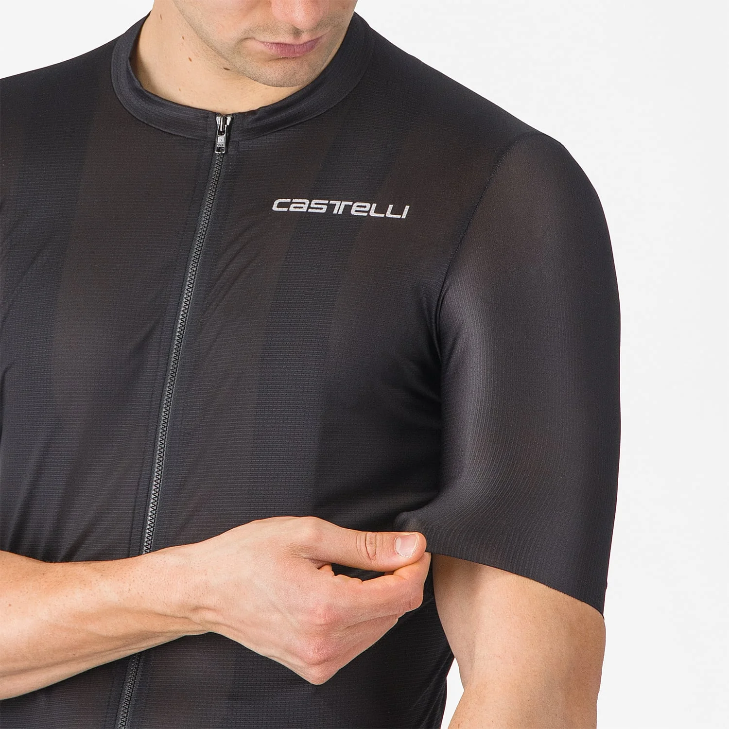 Maillot CASTELLI UNLIMITED ENTRATA 3 Manches Courtes Noir - Image 4