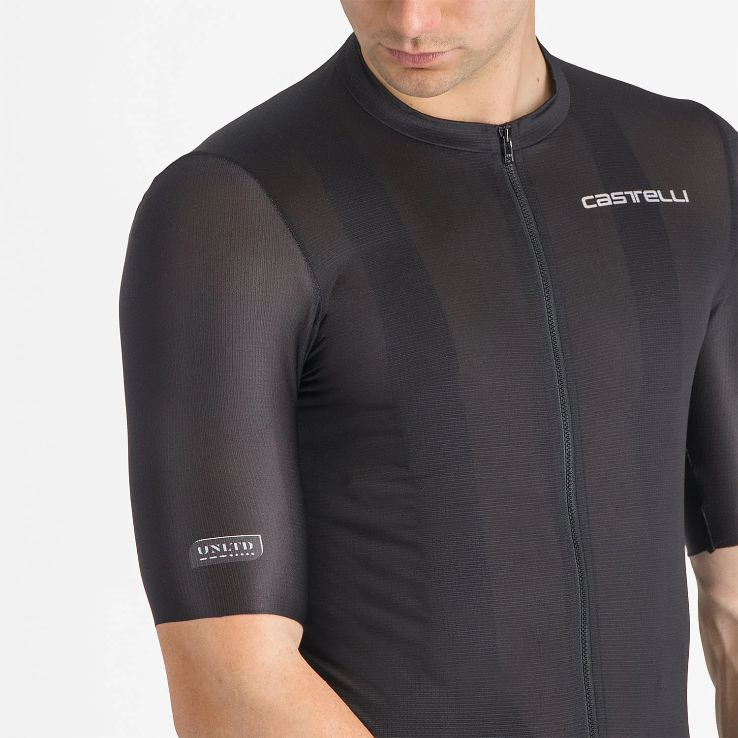 Maillot CASTELLI UNLIMITED ENTRATA 3 Manches Courtes Noir - Image 5