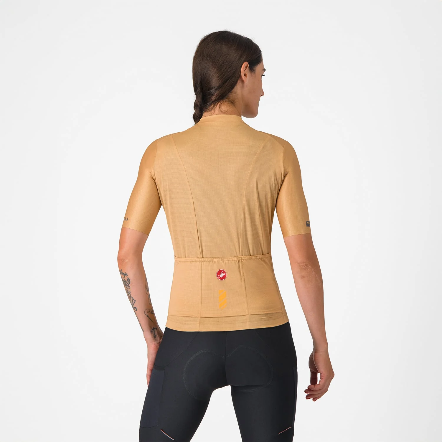 Maillot CASTELLI UNLIMITED Femme Manches Courtes Marron - Image 3