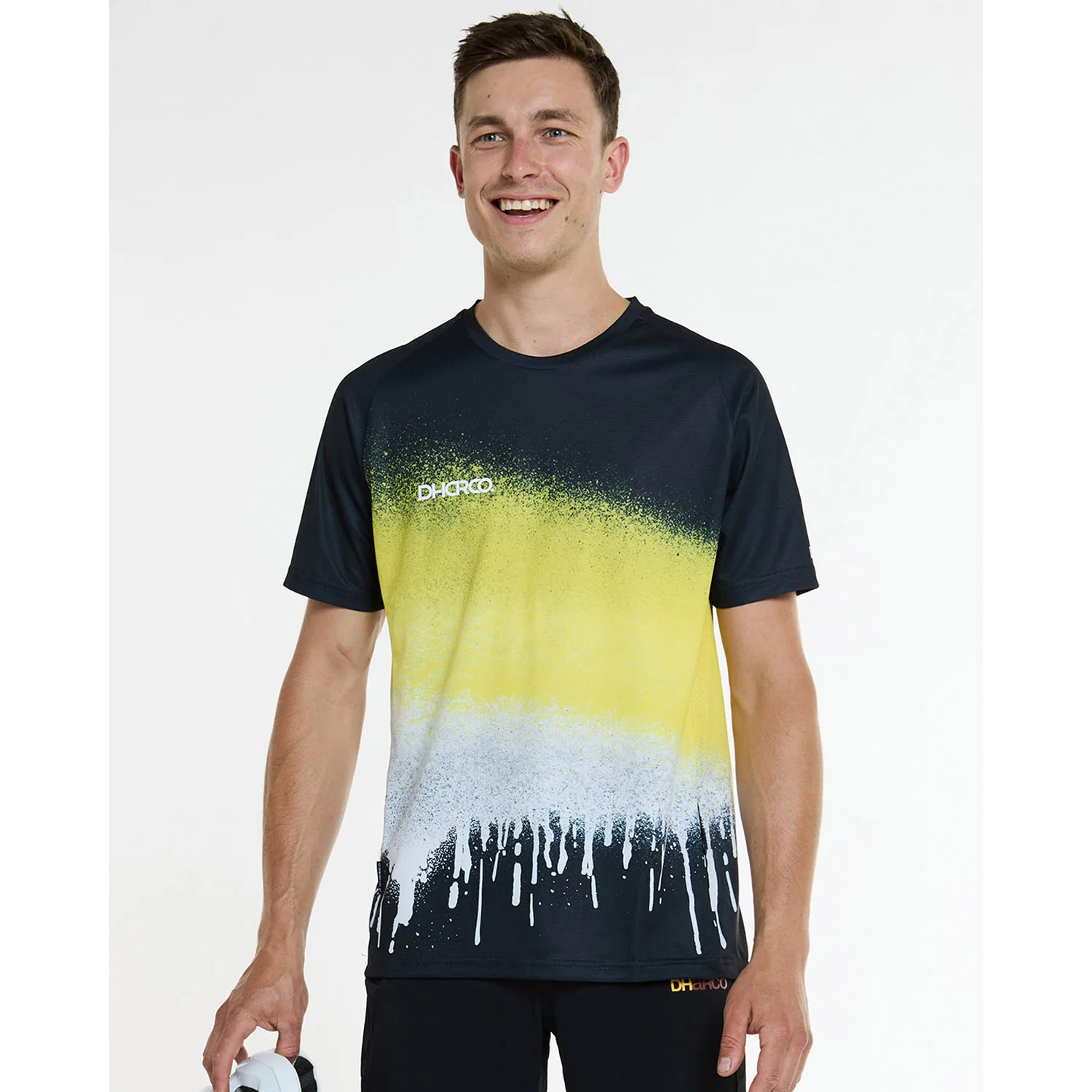 Maillot DHARCO ACID RAIN Manches Courtes Noir/Jaune