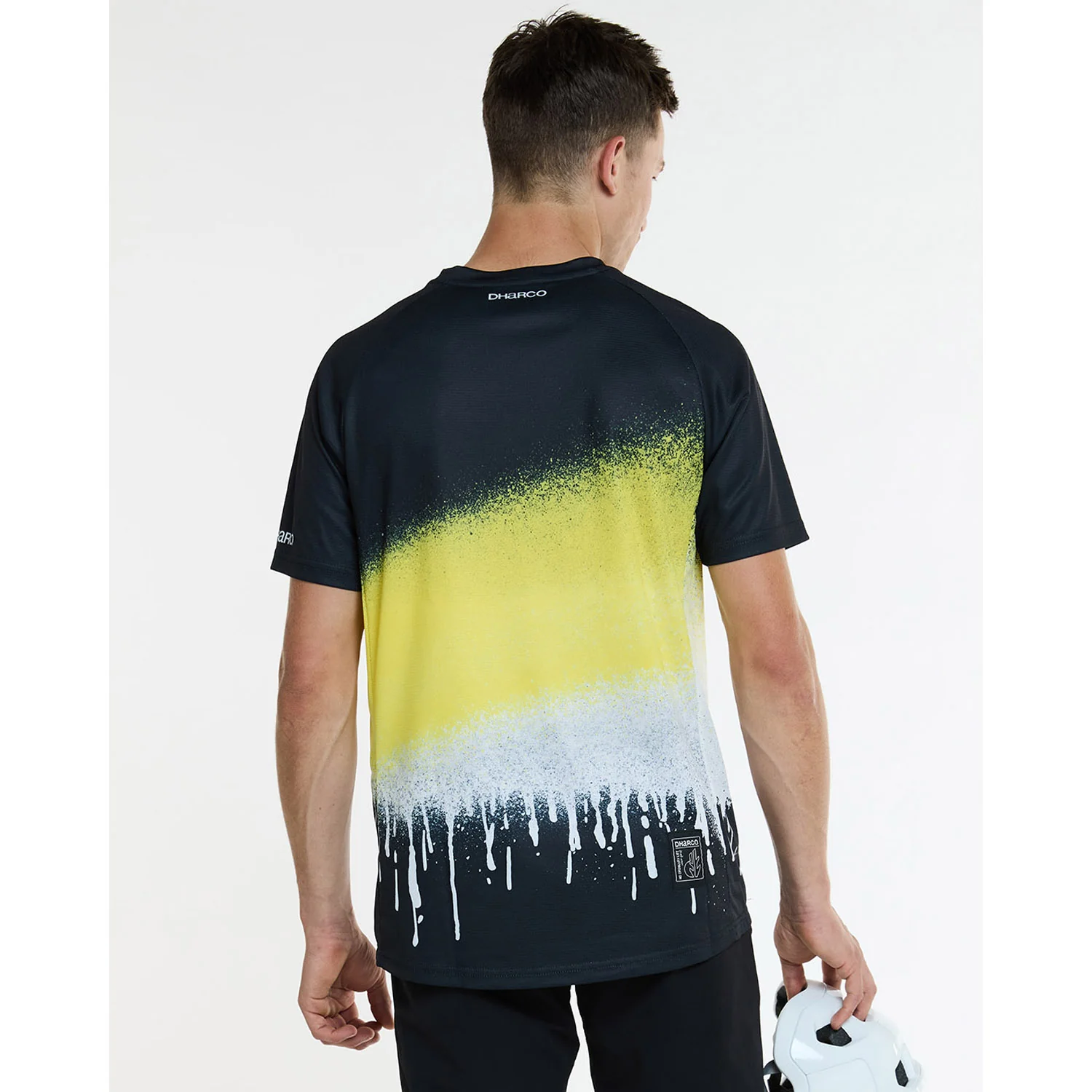 Maillot DHARCO ACID RAIN Manches Courtes Noir/Jaune - Image 2
