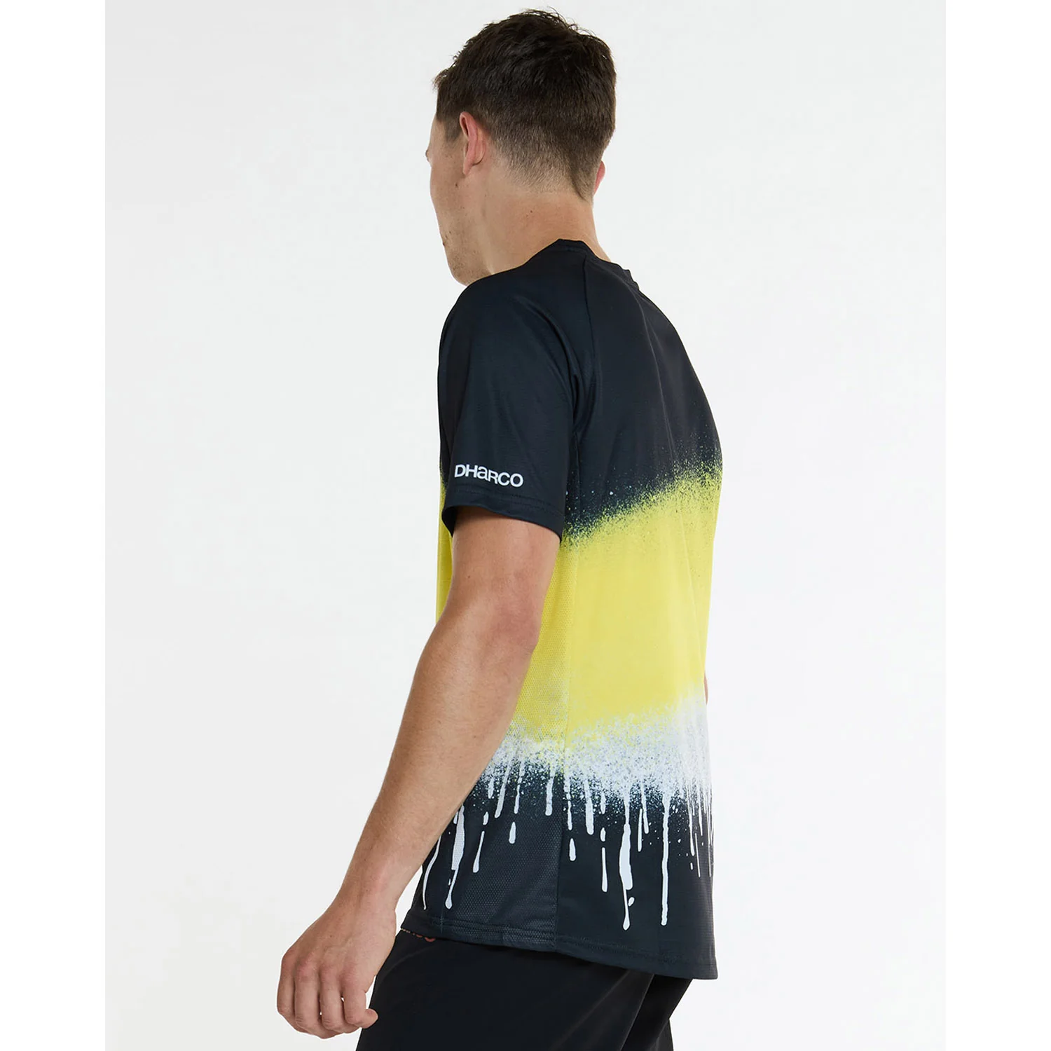 Maillot DHARCO ACID RAIN Manches Courtes Noir/Jaune - Image 7