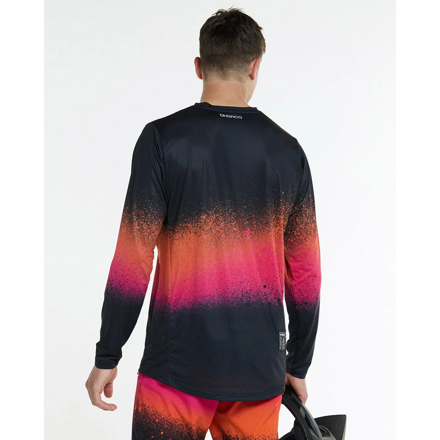 Maillot DHARCO RACE BLACK SNAKE Manches Longues Noir/Orange - Image 4