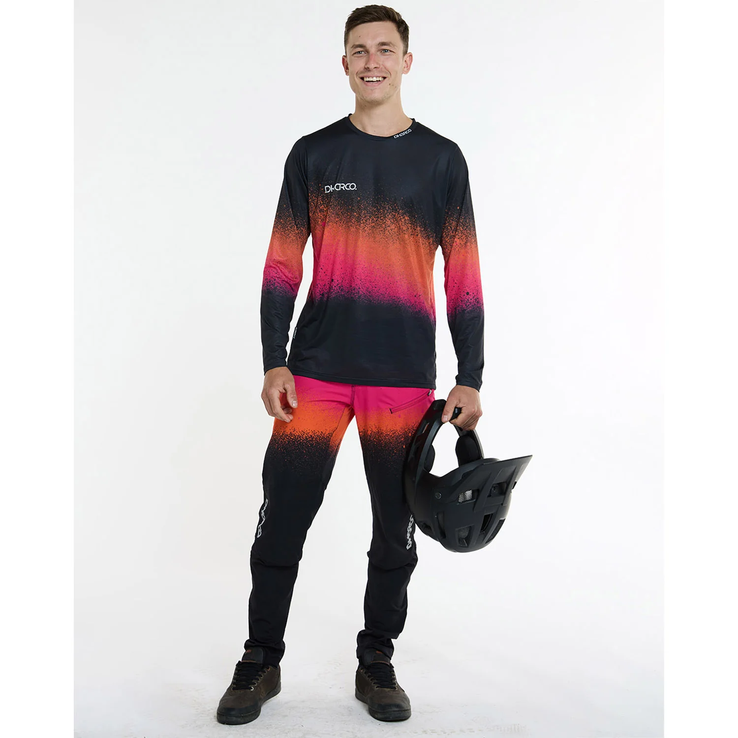 Maillot DHARCO RACE BLACK SNAKE Manches Longues Noir/Orange - Image 5
