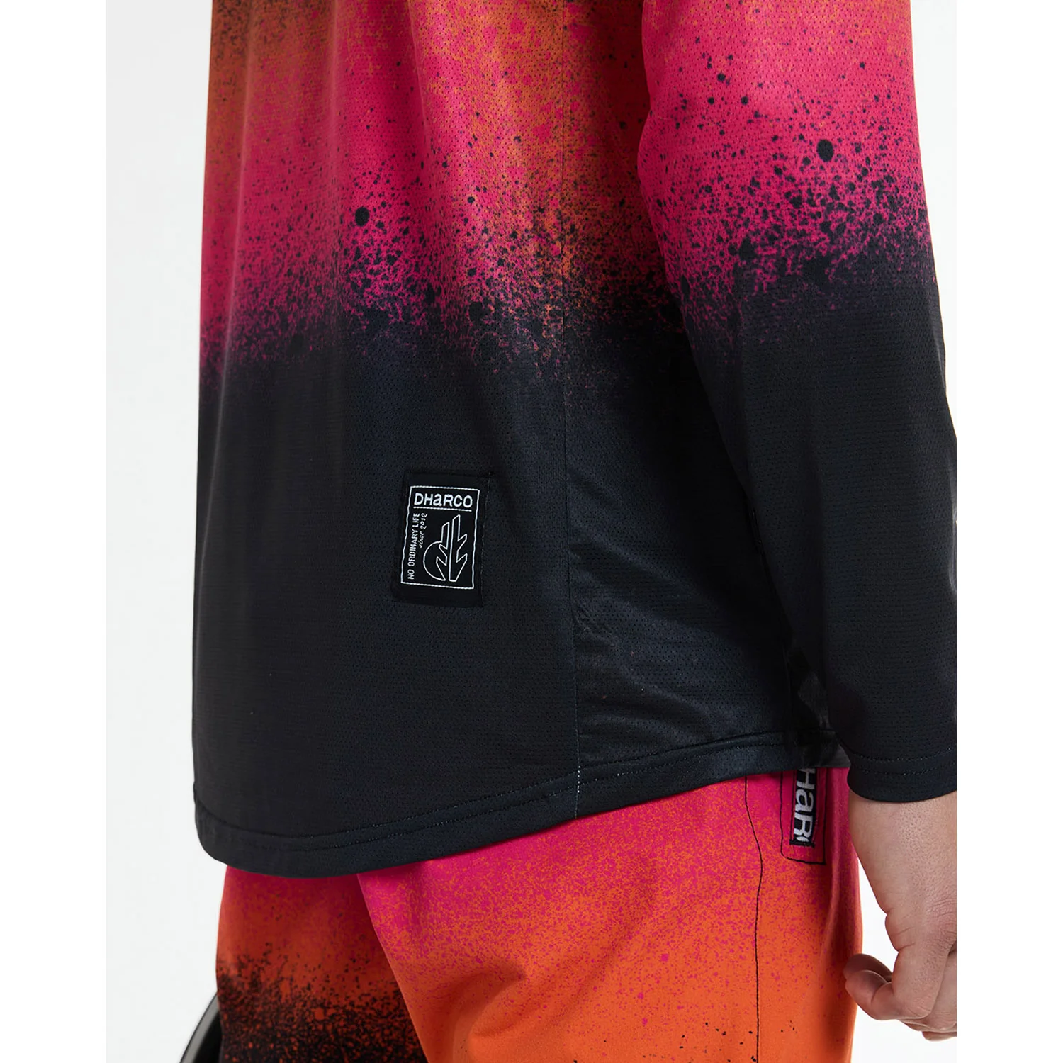 Maillot DHARCO RACE BLACK SNAKE Manches Longues Noir/Orange - Image 6