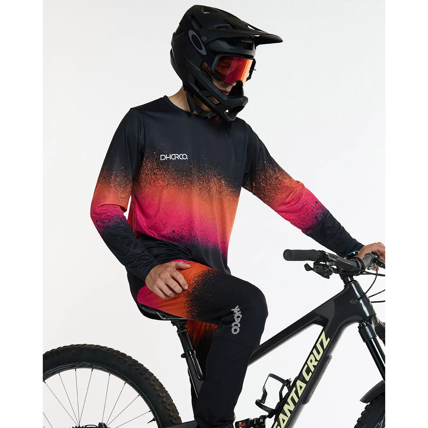 Maillot DHARCO RACE BLACK SNAKE Manches Longues Noir/Orange - Image 8