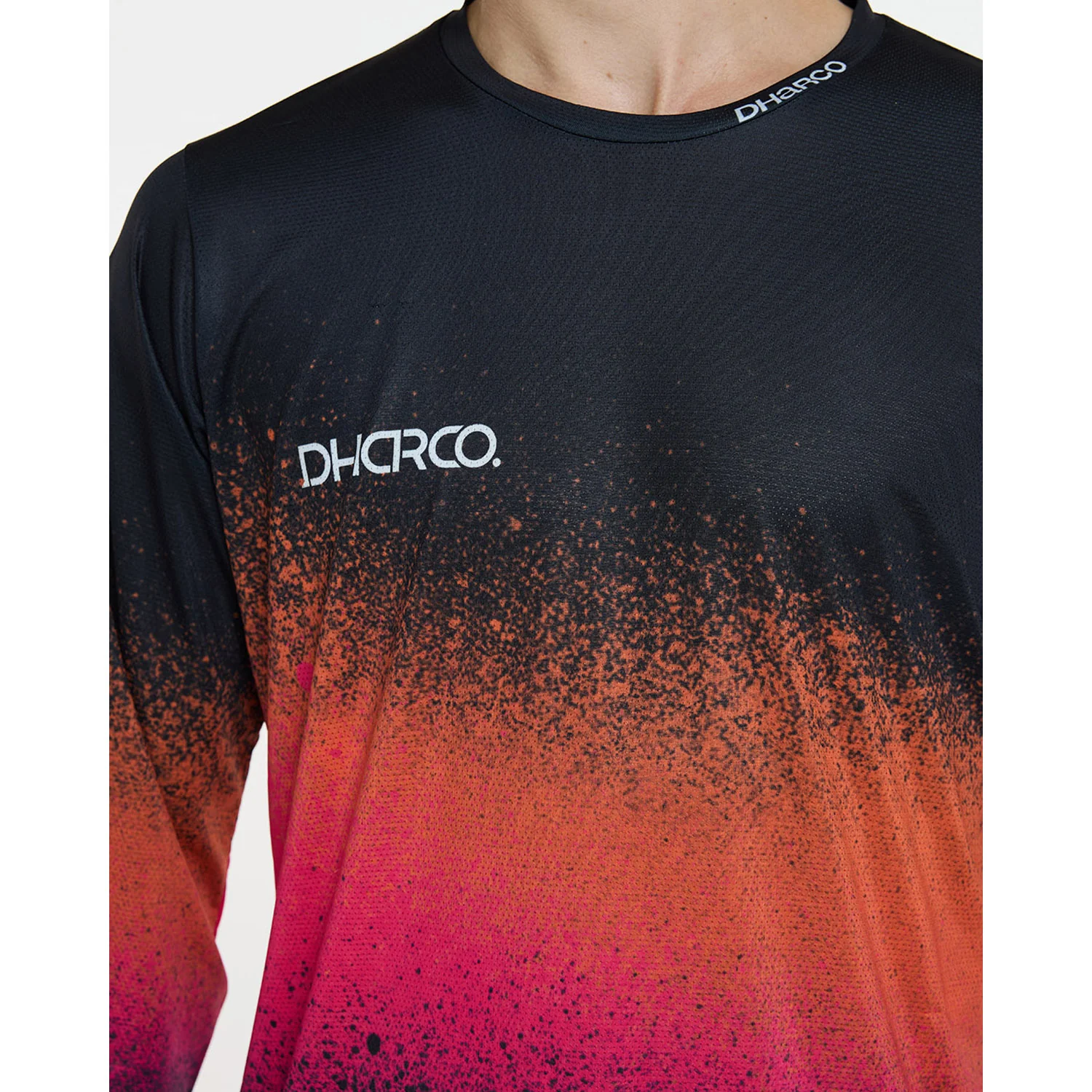 Maillot DHARCO RACE BLACK SNAKE Manches Longues Noir/Orange - Image 9