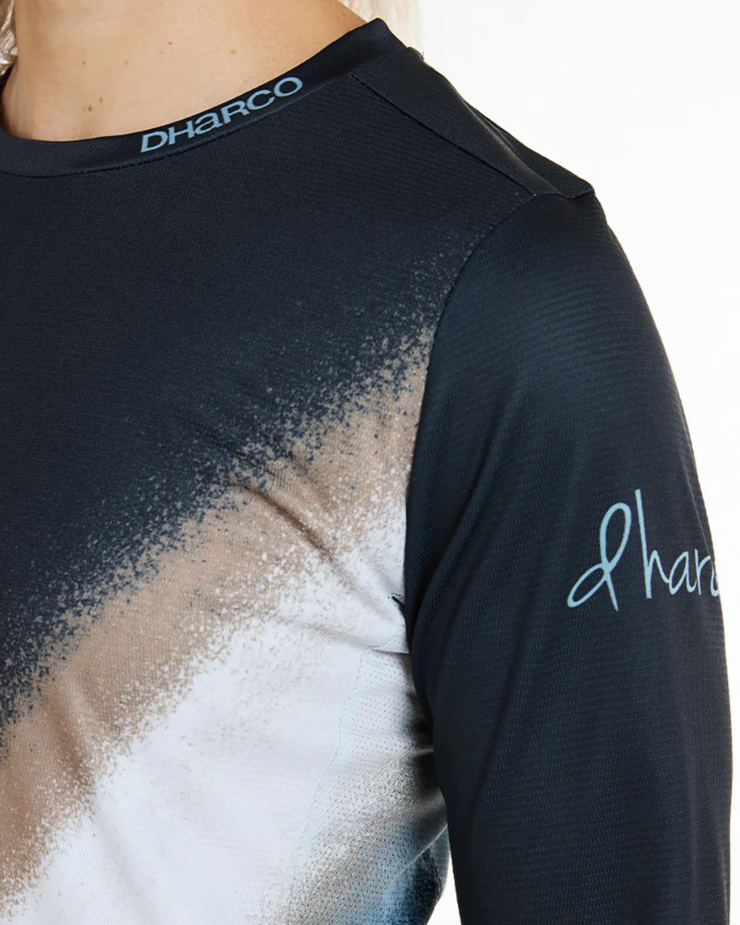 Maillot DHARCO GRAVITY GOLDEN STREAK Manches Longues Femme Noir/Bleu - Image 7