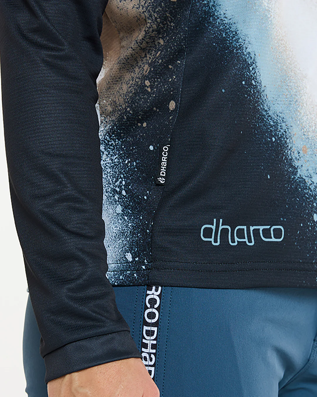 Maillot DHARCO GRAVITY GOLDEN STREAK Manches Longues Femme Noir/Bleu - Image 9