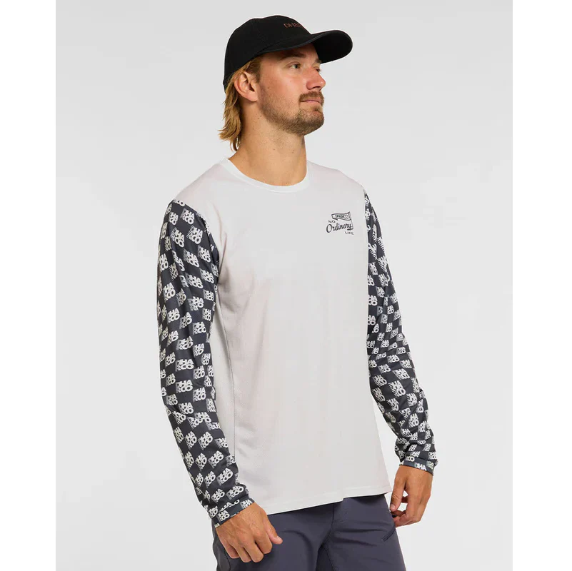 Maillot DHARCO GRAVITY OFFSET Manches Longues Blanc/Noir - Image 3