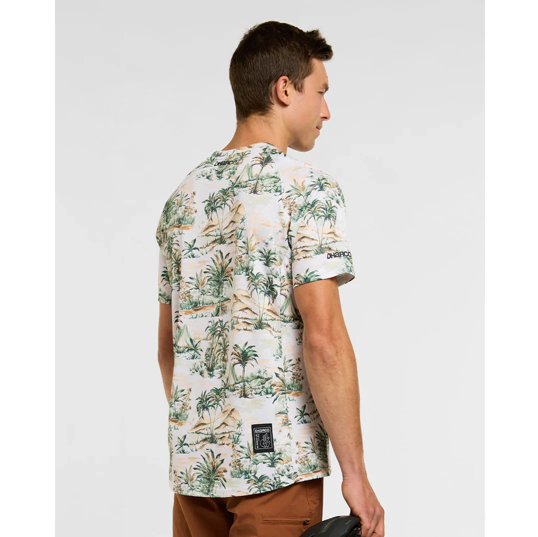 Maillot DHARCO LOST Manches Courtes Beige/Vert - Image 3