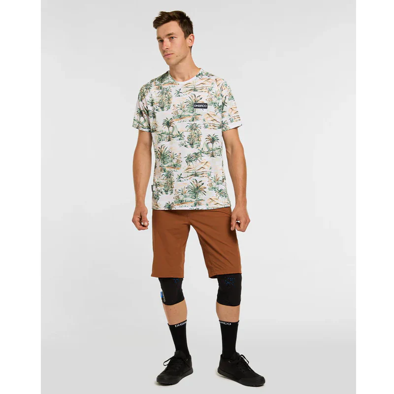 Maillot DHARCO LOST Manches Courtes Beige/Vert - Image 4