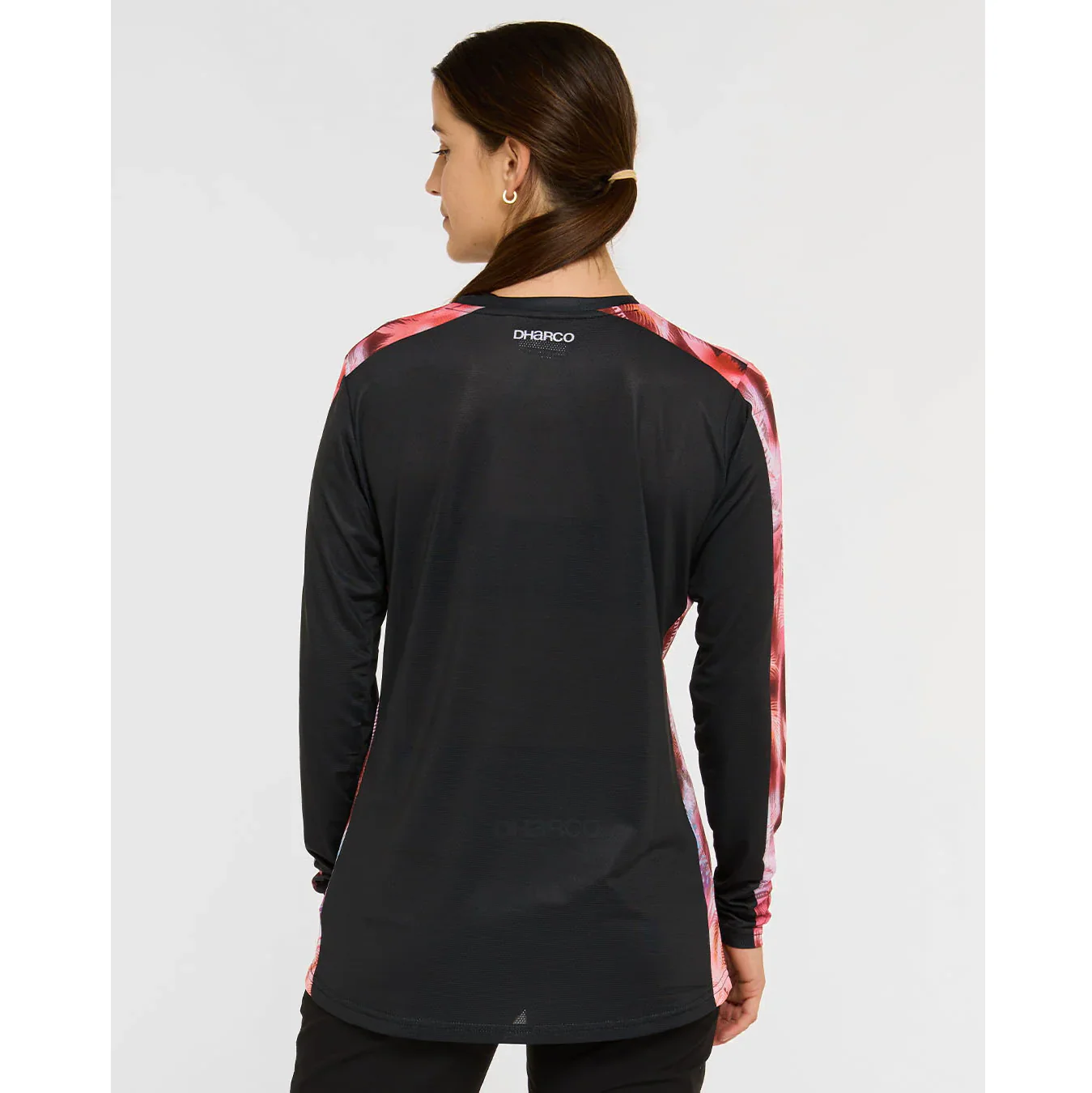 Maillot DHARCO RACE NEBULA Manches Longues Femme Noir/Rose - Image 2