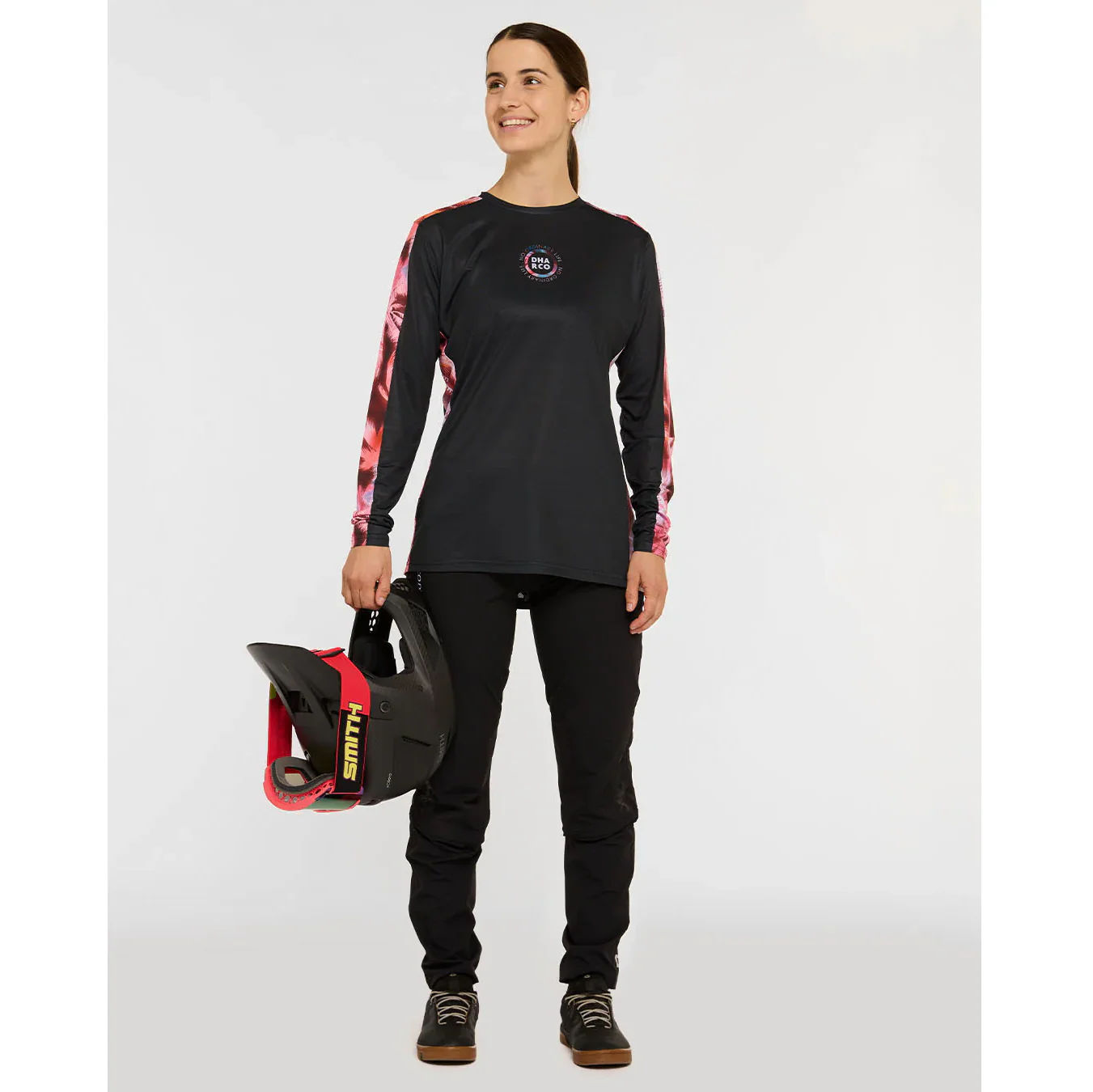 Maillot DHARCO RACE NEBULA Manches Longues Femme Noir/Rose - Image 4