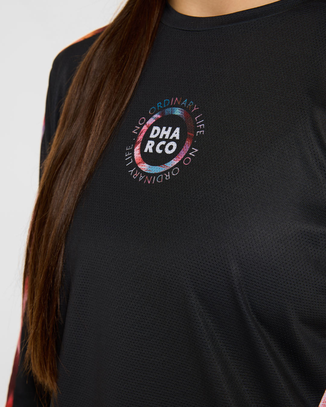 Maillot DHARCO RACE NEBULA Manches Longues Femme Noir/Rose - Image 6