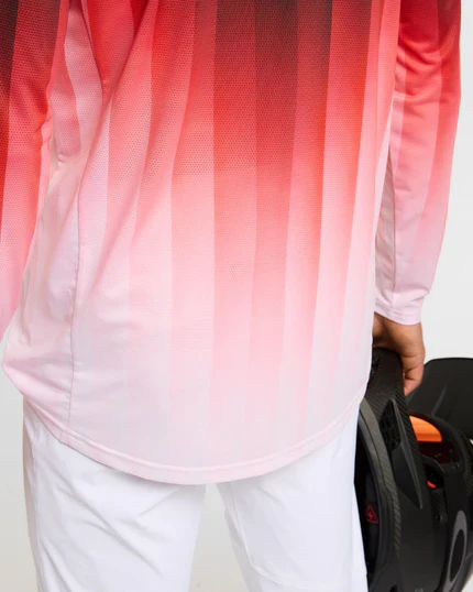Maillot DHARCO RACE PRISM Manches Longues Rouge - Image 7