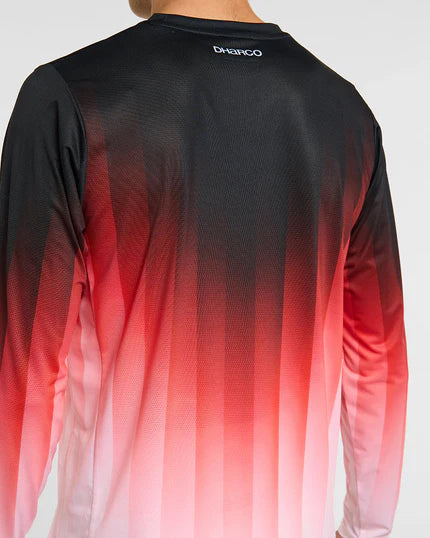 Maillot DHARCO RACE PRISM Manches Longues Rouge - Image 8