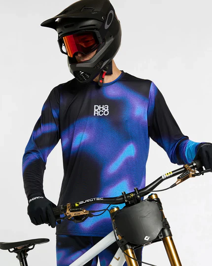 Maillot DHARCO RACE VORTEX Manches Longues Noir/Violet - Image 4