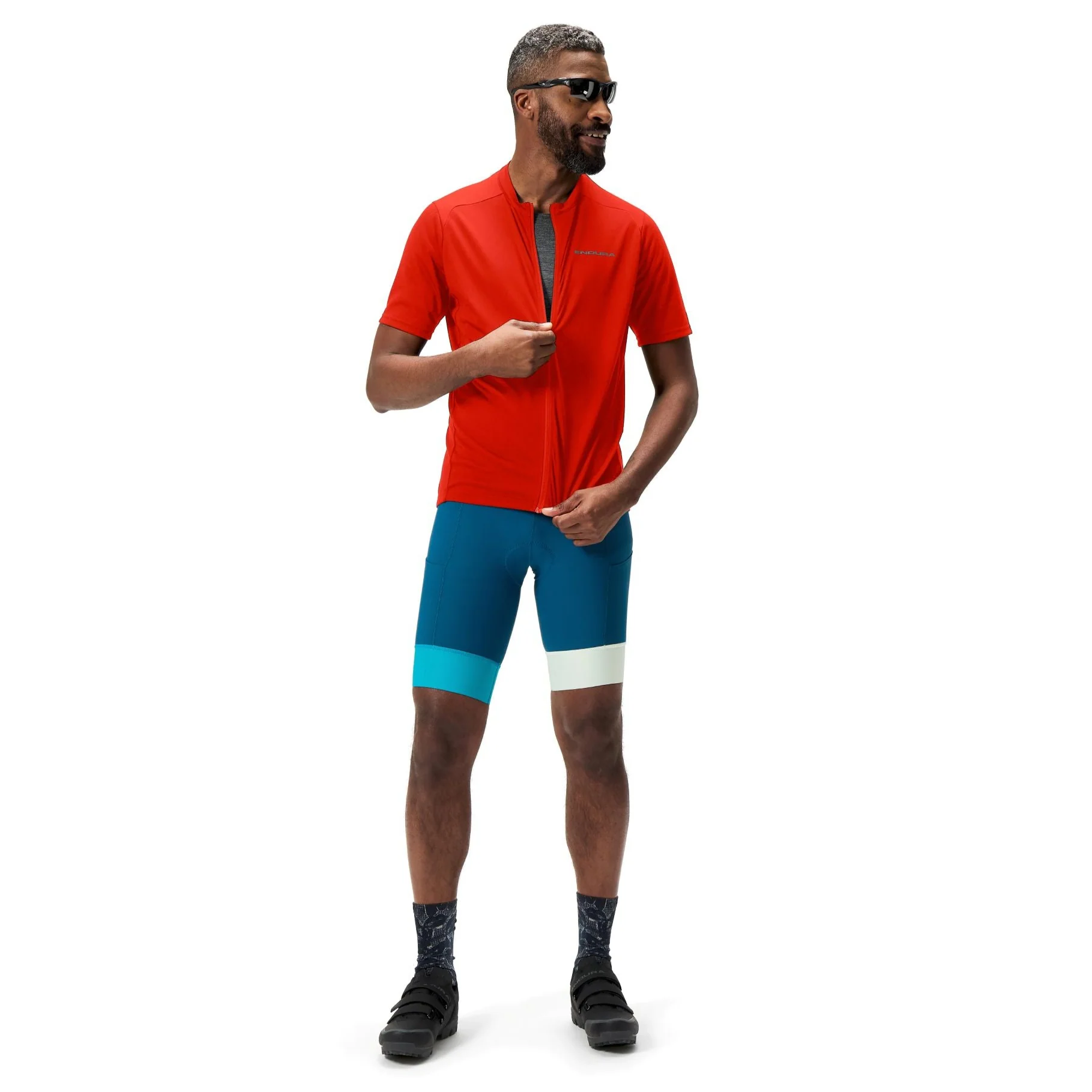 Maillot ENDURA LOOP ZIPPED Manches Courtes Rouge - Image 2