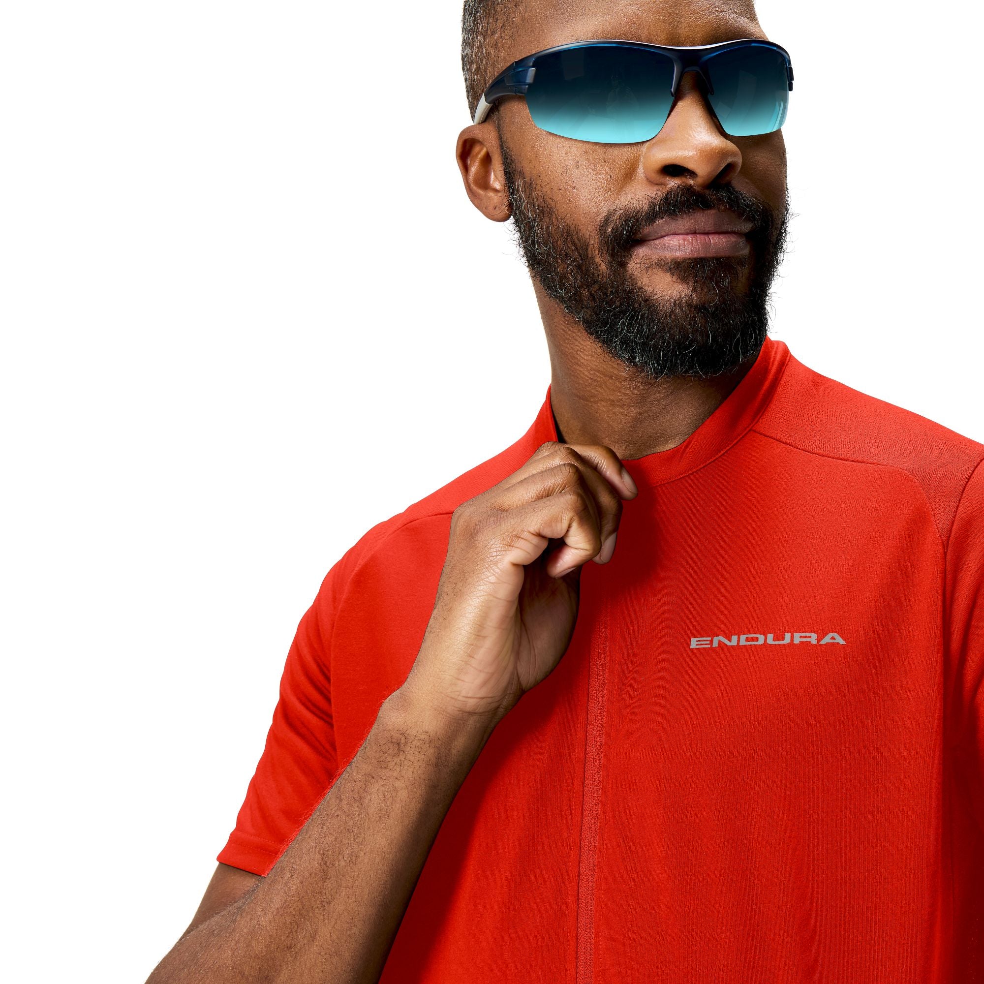 Maillot ENDURA LOOP ZIPPED Manches Courtes Rouge - Image 3