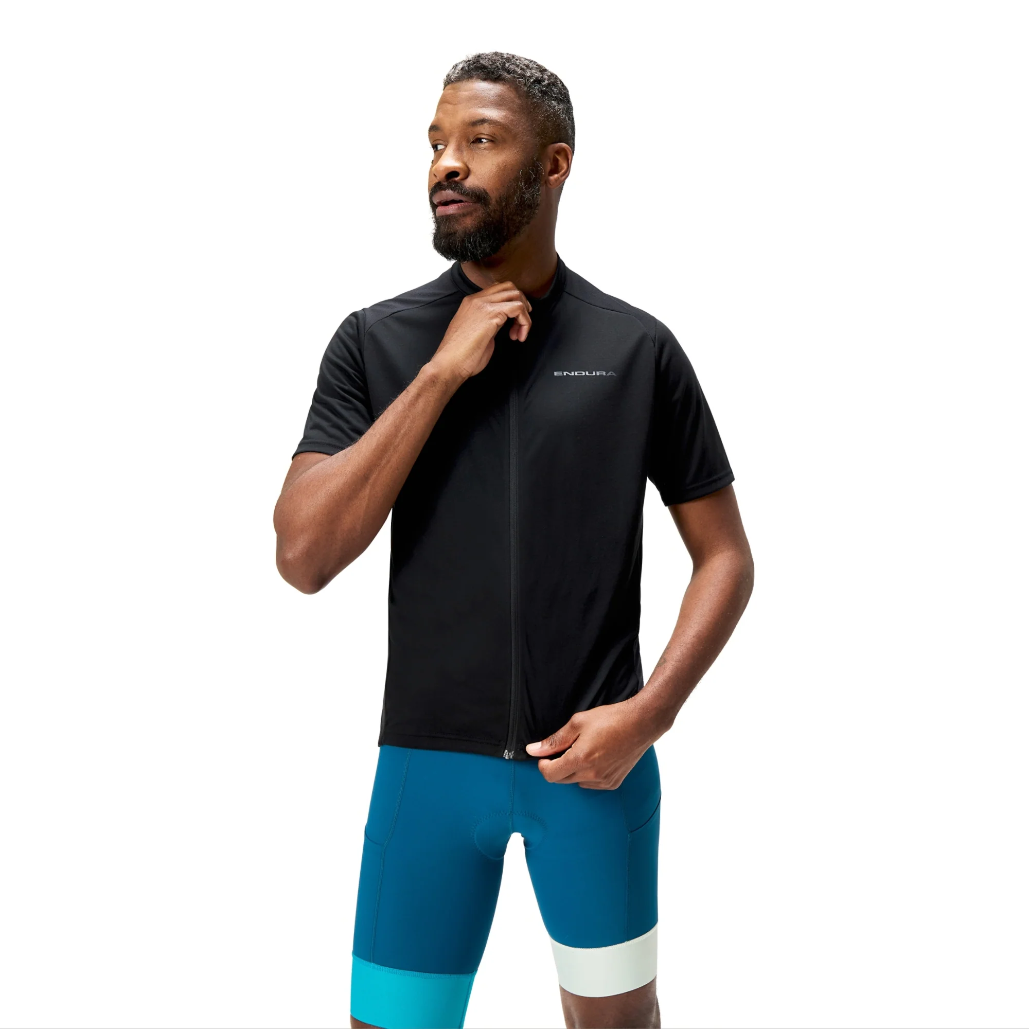 Maillot ENDURA LOOP ZIPPED Manches Courtes Noir