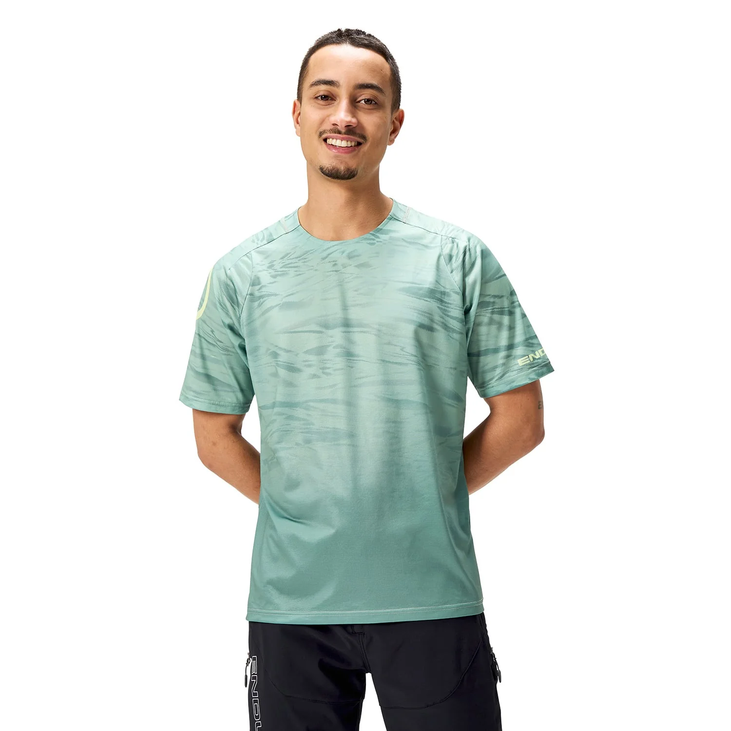 Maillot ENDURA MARBLE LTD PRINTED Manches Courtes Vert 2025 - Image 2