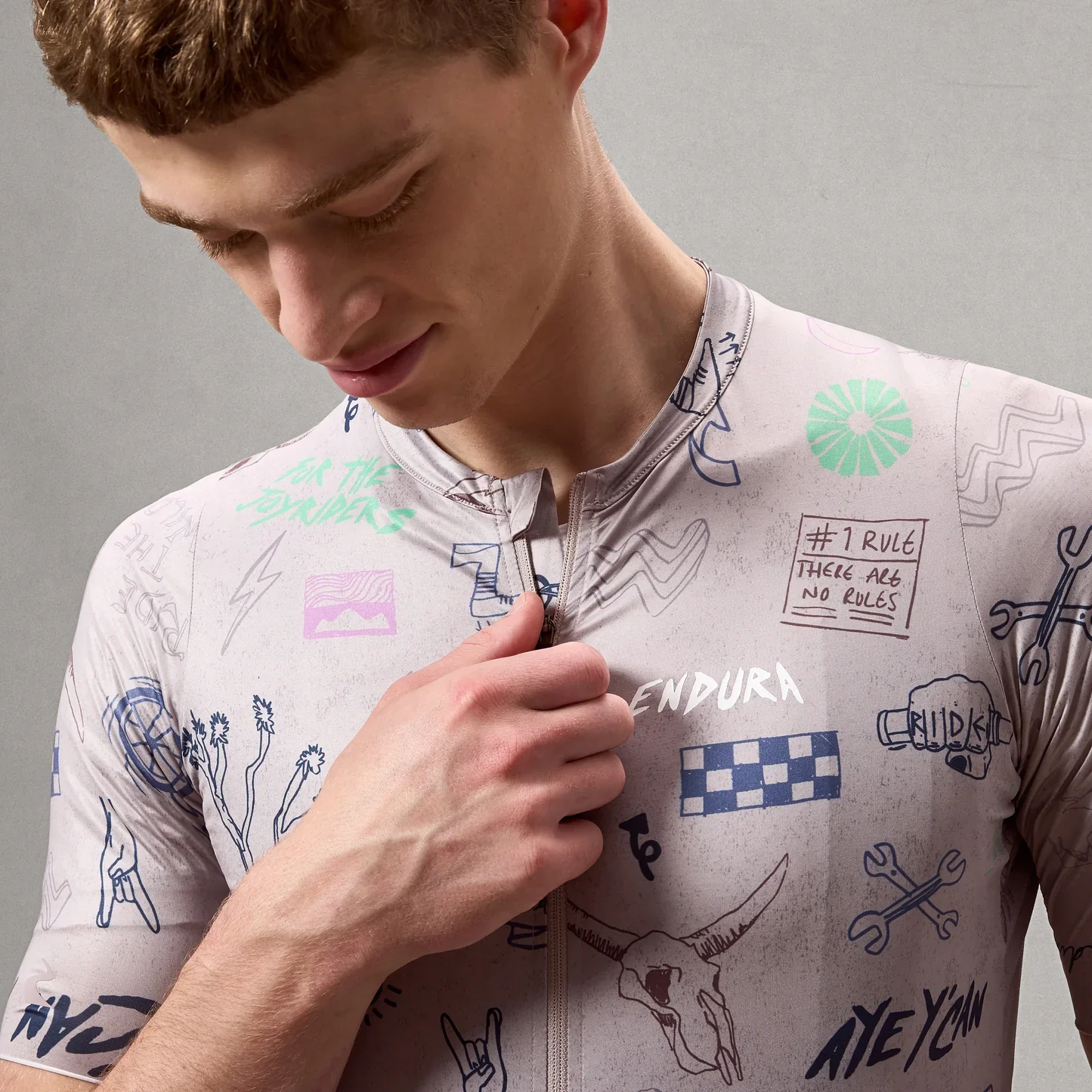 Maillot ENDURA PRO SL PRINT Manches Courtes Titanium - Image 5