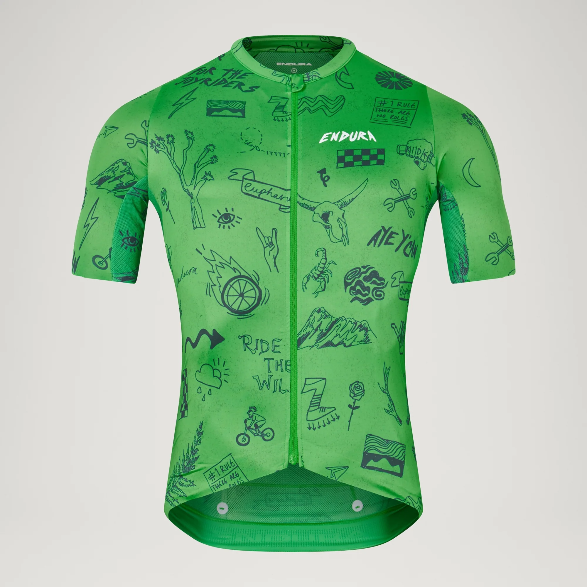 Maillot ENDURA PRO SL PRINT Manches Courtes Vert - Image 5