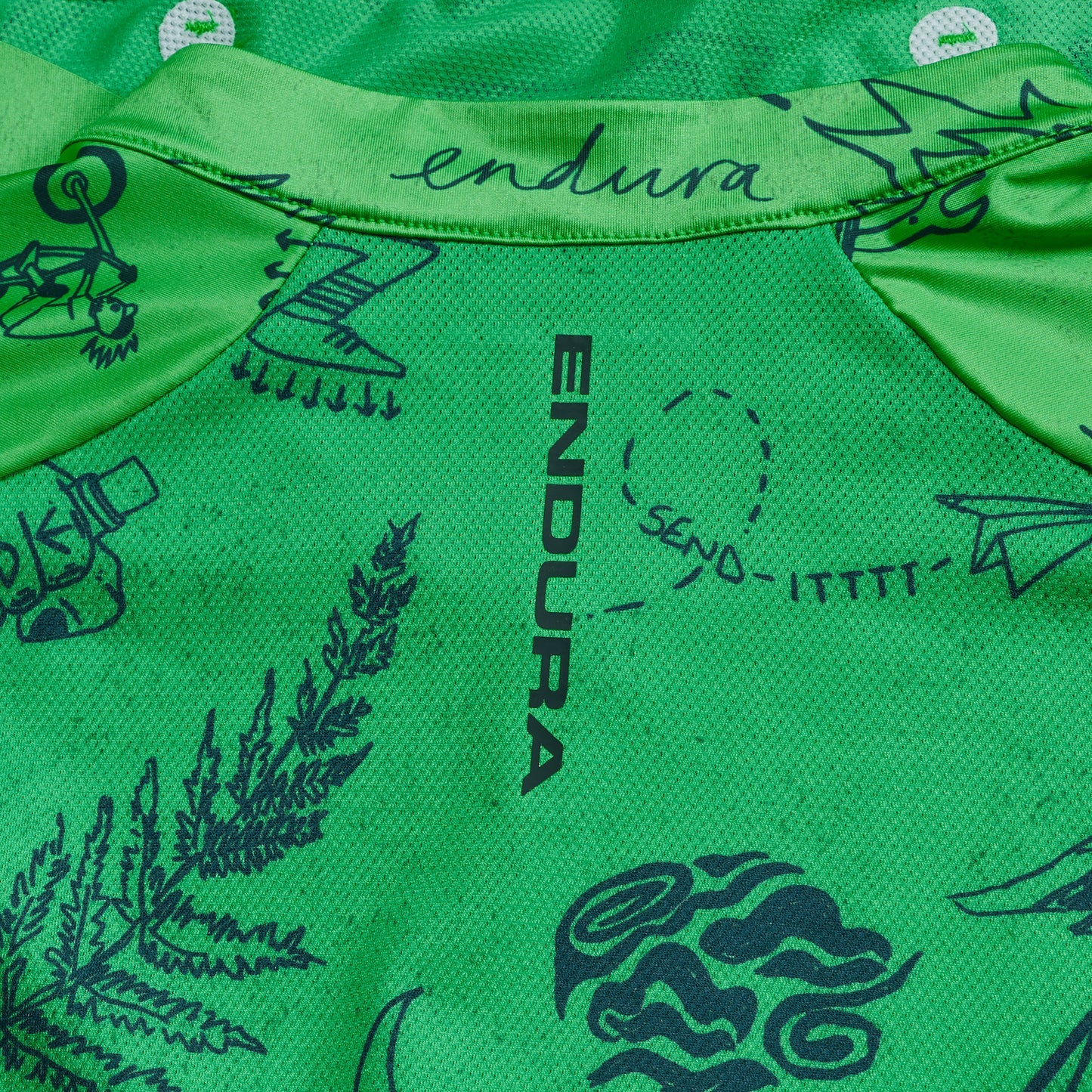Maillot ENDURA PRO SL PRINT Manches Courtes Vert - Image 7
