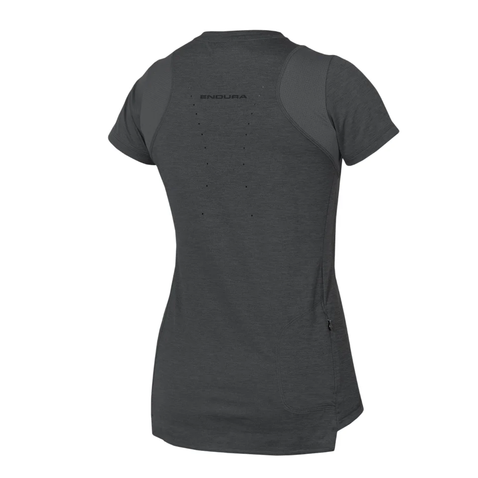 Maillot ENDURA SINGLETRACK Femme Manches Courtes Gris - Image 2