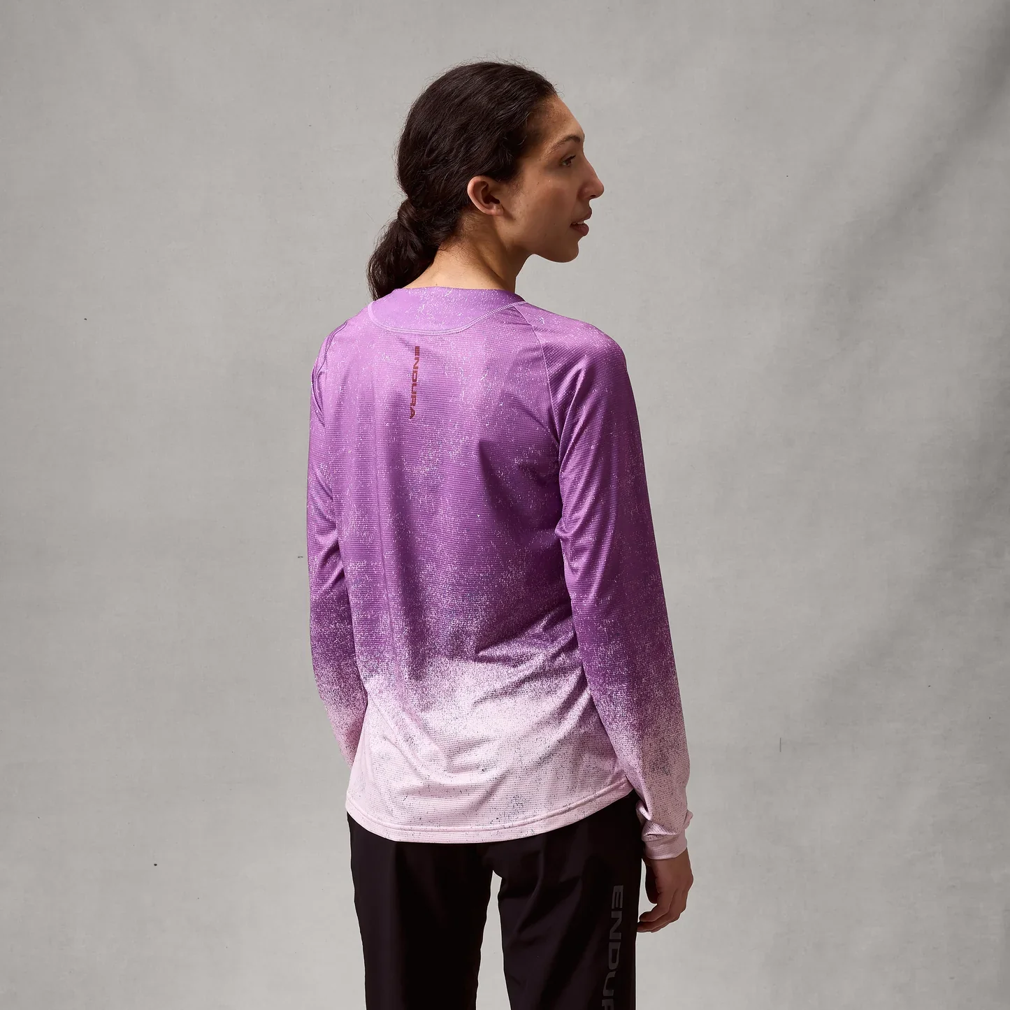 Maillot ENDURA SINGLETRACK PRINT Manches Longues Femme Violet - Image 2