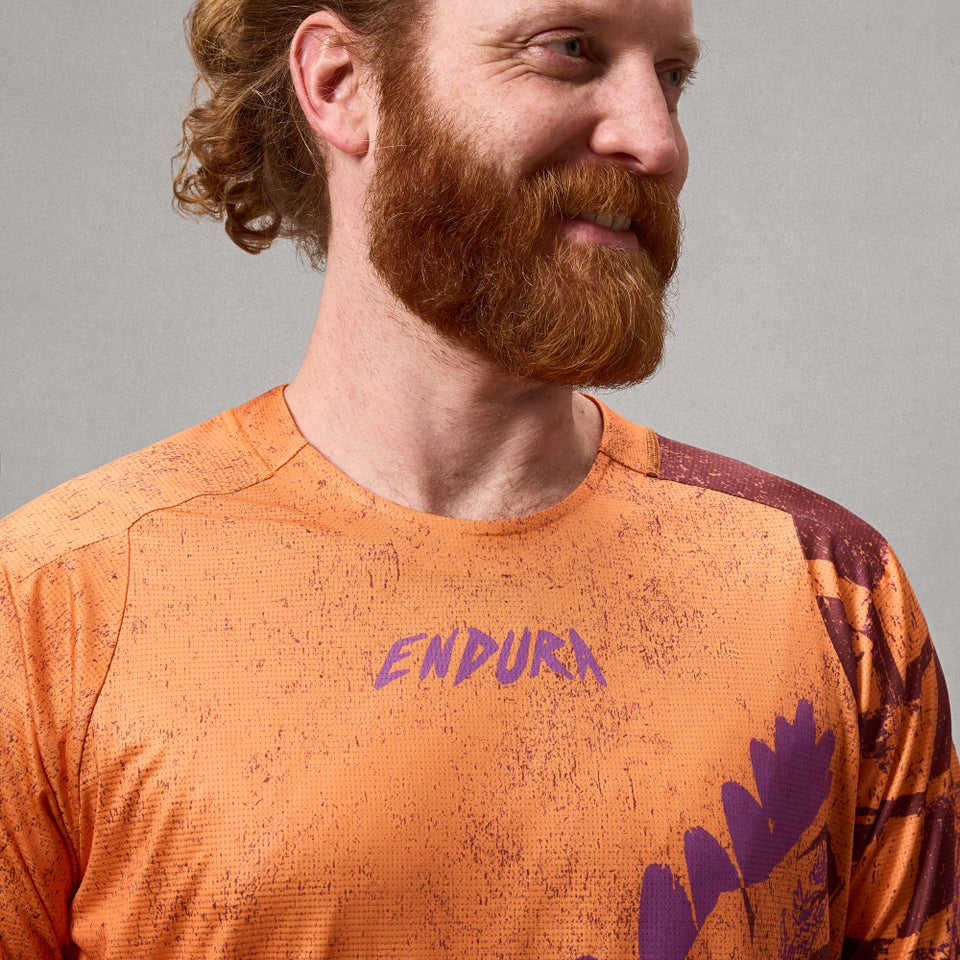Maillot ENDURA SINGLETRACK PRINT Manches Courtes End Orange - Image 3