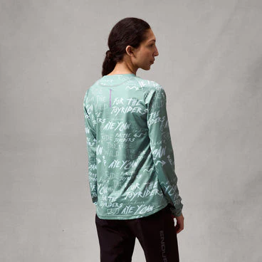 Maillot ENDURA SINGLETRACK PRINT Manches Longues Femme Sage Green - Image 2