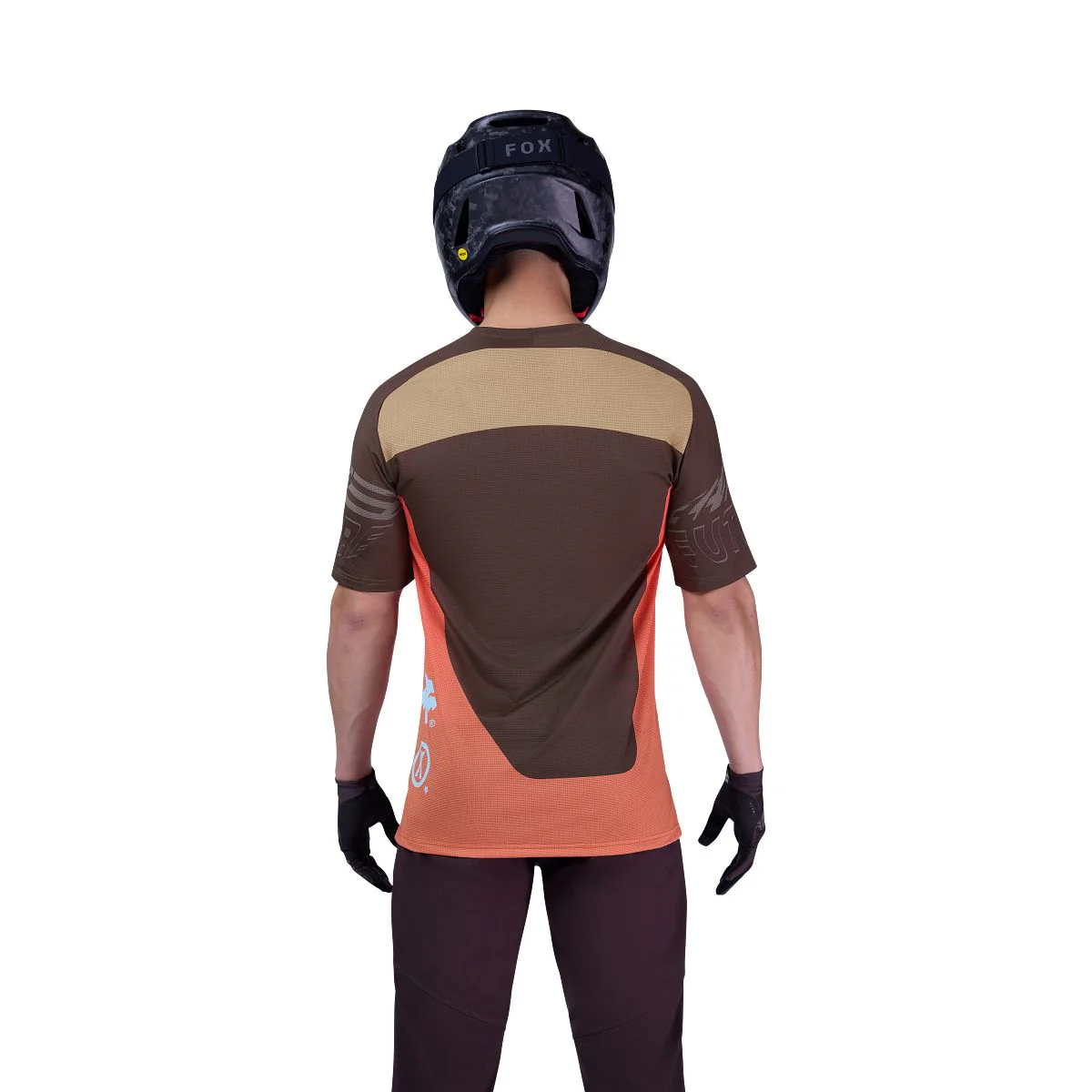 Maillot FOX FLEXAIR ELEVATED Manches Courtes Marron/Orange - Image 4