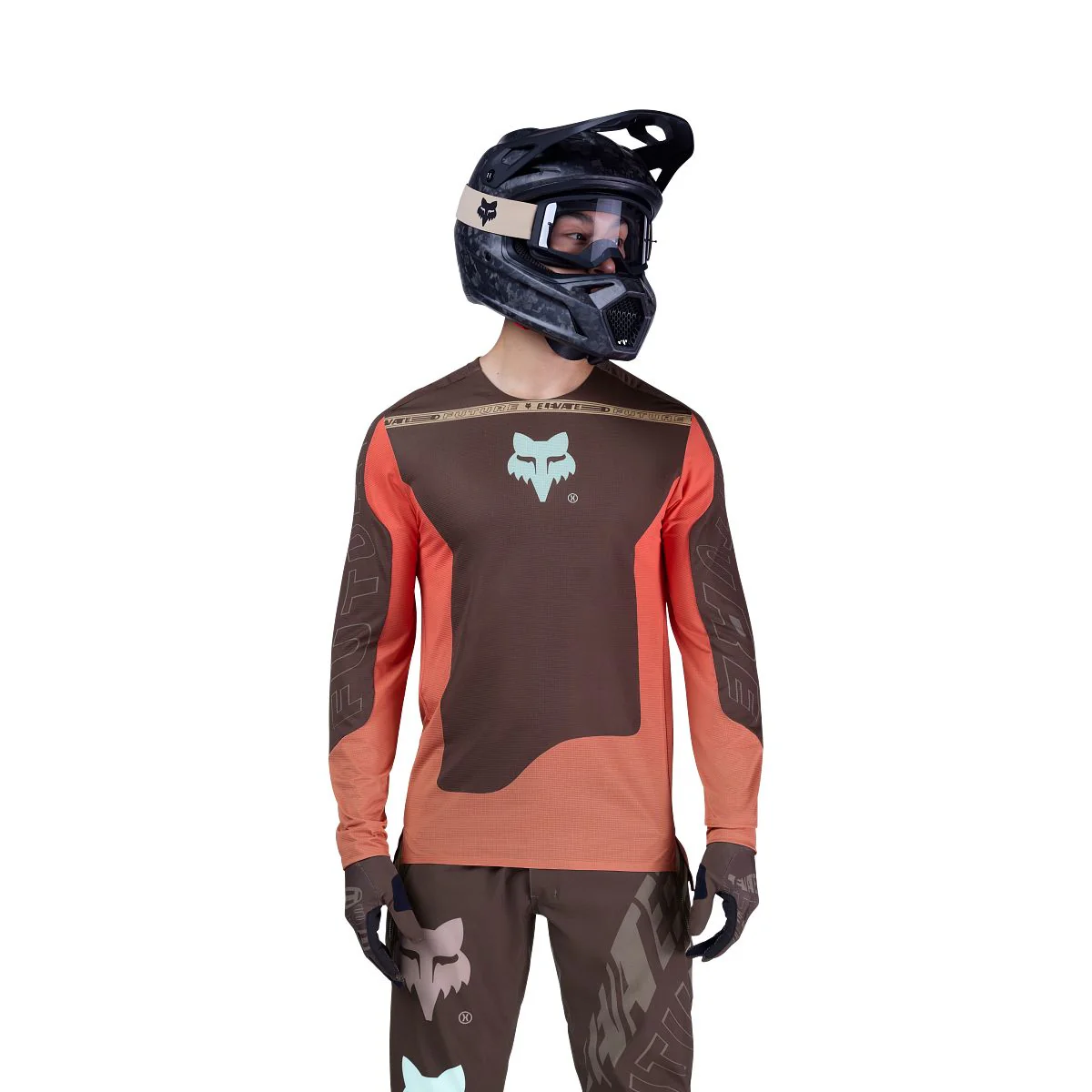 Maillot FOX FLEXAIR ELEVATED Manches Longues Marron/Orange - Image 3