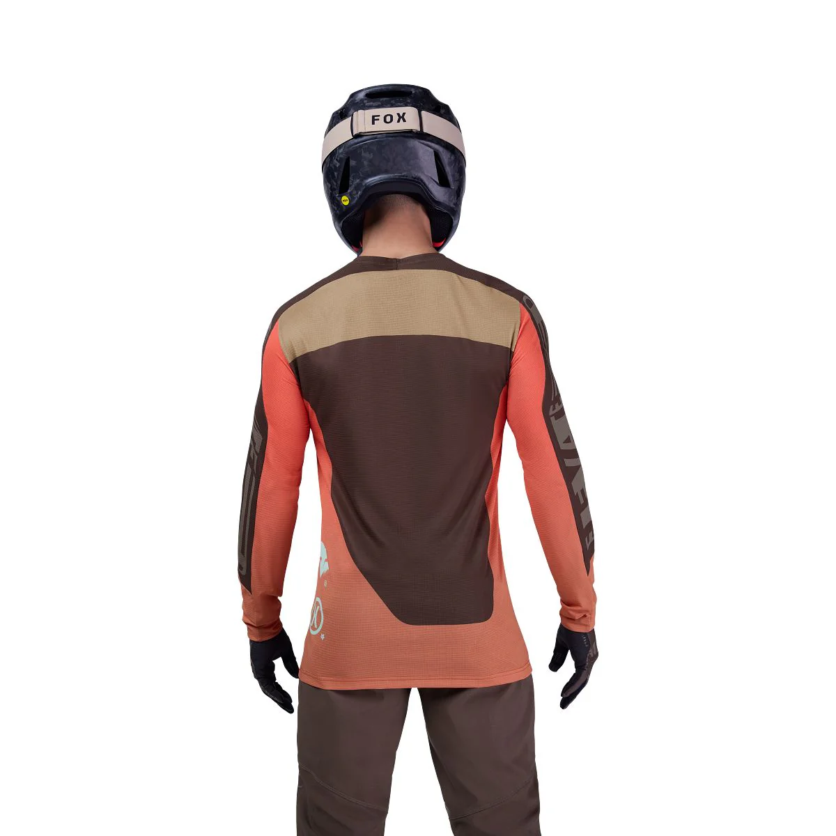 Maillot FOX FLEXAIR ELEVATED Manches Longues Marron/Orange - Image 4