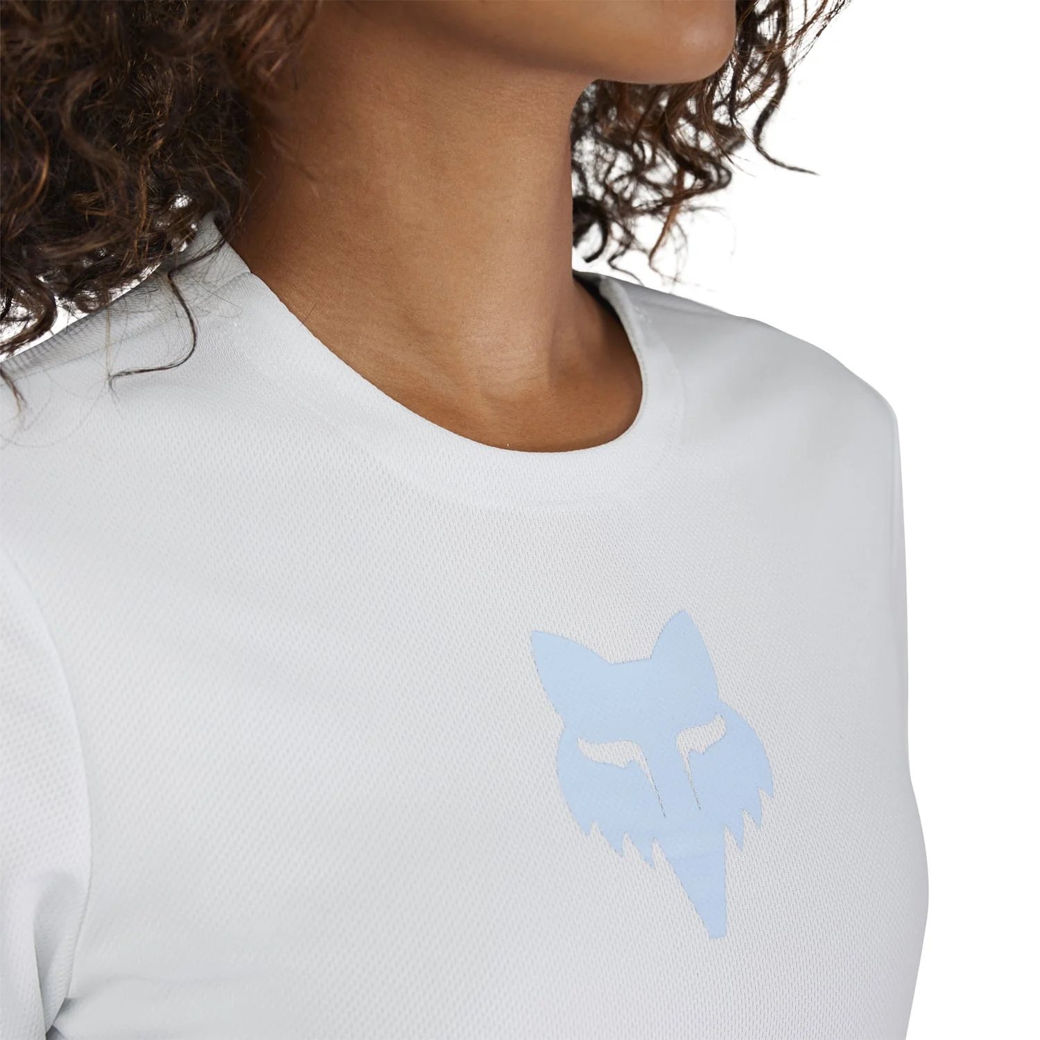 Maillot FOX RANGER HEAD Femme Manches Courtes Bleu Pâle - Image 5