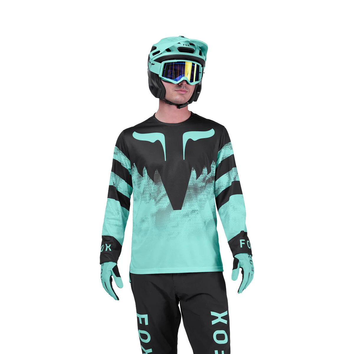 Maillot FOX RANGER KAIROS Manches Longues Noir/Bleu - Image 3
