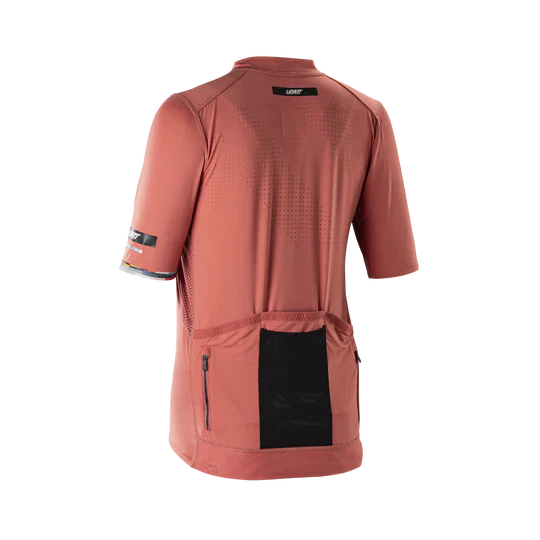 Maillot LEATT MTB ENDURANCE 5.0 CARGO Femme Manches Courtes Rouge - Image 2