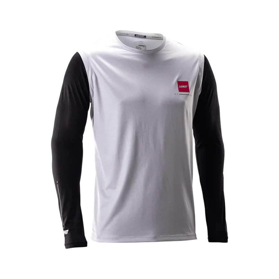 Maillot LEATT MTB GRAVITY 2.0 Manches Longues Blanc/Noir