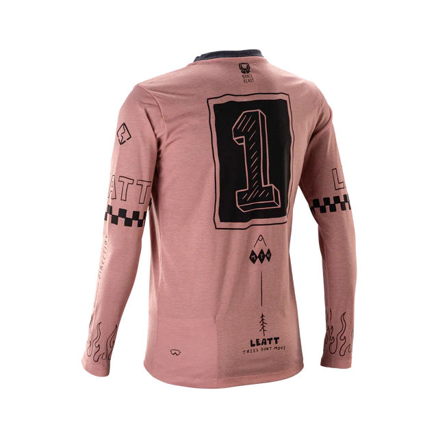 Maillot LEATT MTB GRAVITY 3.0 Femme Manches Longues Rose - Image 2